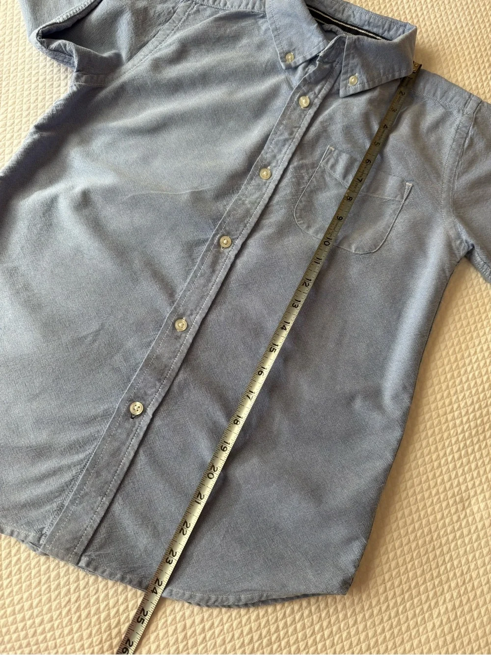 The Children’s Place Blue Oxford Button Down Shirt Boys Size L 10/12